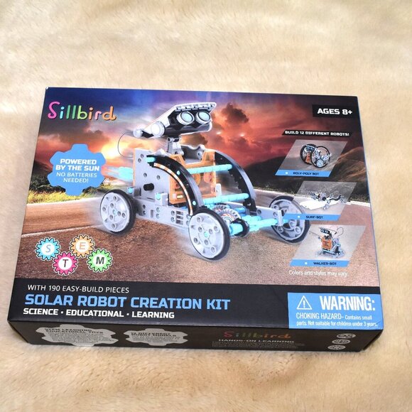 Sillbird STEM 12-in-1 190 Piece Education Solar Robot Toy  Robot Creation Kit - Picture 1 of 7